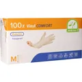Papstar Einmalhandschuhe Medi-Inn Comfort, Vinyl, puderfrei, latexfrei, transparent, 100 Stück (XL) (93024)