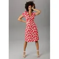 Aniston SELECTED Sommerkleid mit gewickeltem Ausschnitt rot 36