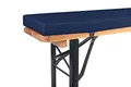 TexDeko® Bierbankauflage gepolstert 220x25x4cm XL für Bierzeltgarnitur Bankauflage waschbar mit Reißverschluss zum selber aufziehen (Blau)