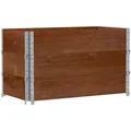vidaXL Hochbeet Paletten-Aufsatzrahmen 3 Stk. Braun 100x50 cm Massivholz Kiefer (3 St) braun 50 cm x 60.5 cm x 100 cm