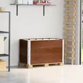 Paletten-Aufsatzrahmen 3 Stk. Braun 100x50 cm Massivholz Kiefer