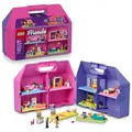 LEGO Friends Kreativer Puppenhauskoffer - Reisespielzeug mit 8 Zimmer Haus, 2 Minifiguren & Zubehör - Kinderzimmer Deko - Geschenkidee für Mädchen ab 6 Jahren - 42697