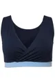Ulla Popken Damen große Größen Übergrößen Plus Size Still-Bustier, Colorblocking, nahtlos, Biobaumwolle Nachtblau 50+ 830870139-50+