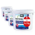 BAYZID Chlor Multitabs 5 in 1-200g Chlortabletten für Pool - 4 x 5 kg (20kg) - 5-Phasen Pflege & Reinigung - Made in Europe - Für kristallklares Poolwasser