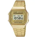 Chronograph CASIO VINTAGE, gold (goldfarben, goldfarben), Armbanduhren, Damen, Chronograph, Quarzuhr, Armbanduhr, Damenuhr, Herrenuhr, Digitaluhr,Edelstahlarmband