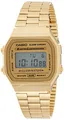 CASIO HERREN GOLDFARBENE EDELSTAHL DIGITALUHR A168WG-9WDF NEU aus Japan
