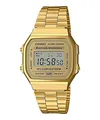 Casio Digital Alarm Chrono 12/24 Format Edelstahl A168WG-9WDF WR Unisex-Uhr