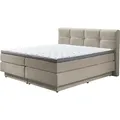 Boxspringbett - natur - H2/H3 - mit Bettkasten - 180x200 cm