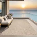 the carpet Kansas Outdoor Teppich – Wetterfester Indoor & Outdoor Teppich im Jute-Look für Balkon, Terrasse, Garten, Wohnzimmer & Esszimmer, pflegeleicht und UV-beständig, ca. 200 x 290 cm