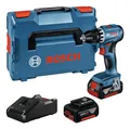 Bosch Professional Akku-Bohrschrauber GSR 18V-45 mit 2x Akku 3 Ah - in L-BOXX...
