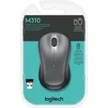 Logitech Maus M310, Wireless, silber Optisch, 1000 dpi, 3 Tasten, Retail