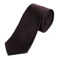 DonDon Herren Krawatte 7 cm klassische handgefertigte Business Krawatte Braun für Büro oder festliche Veranstaltungen
