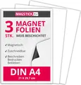 3er Set Magnet-Folie in DIN A4 I magnetisch, weiß beschichtet I permanent beschreibbar I für Kfz Auto LKW I Lager-Schild I Tür-Schild I mag112