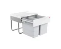 Hailo Einbaumülleimer Hailo Abfallsammler 3644701 TR Swing Raumspar-Tandem-S 18 + 12 Liter, 3644701 2fach für Schrankbreite ab 500 mm mit Drehtür
