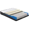 Yatas Taschenfederkernmatratze Spinal Support X-Sas Bamboo, Weiß, Dunkelgrau, Textil, H2, Füllung: Hohlfaser, rechteckig, 160x200 cm, Oeko-Tex® Standard 100, Made in Turkey, Ober- und Unterseite versteppt, für Hausstauballergiker geeignet, optimale Belüftung, atmungsaktiv, Sitzkantenverstärkung, schadstoffgeprüft, alternative Größen erhältlich, Partnermatratze, orthopädische Matratze, Schlafzimmer, Matratzen Shop, Matratzen, Taschenfederkernmatratzen