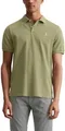 Marc O'Polo Herren Kurzarm-Poloshirt aus Bio-Baumwolle Regular Fit, Grün (Olive), S