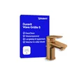 Duravit Wave Waschtischarmatur, Größe S (Auslauf Höhe 77 mm), Wasserhahn Bad mit Zugstangen-Ablaufgarnitur, Armatur Waschbecken, Bronze Gebürstet