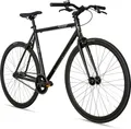 Bergsteiger Kyoto 28 Zoll Singlespeed Fixie Fahrrad, Aluminium Rahmen, Flip-Flop-Nabe, Retro-Design, Fixed Gear, Urban Bike für Herren & Damen