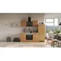 FlexWell Küchenblock, Buche, Holzwerkstoff, 1 Schublade(n),1 Schublade(n) Schubladen, einmalig seitenverkehrt montierbar, nur wie online abgebildet bestellbar, 220 cm, Made in Germany, links aufbaubar, rechts aufbaubar, Küchen, Küchenzeilen & Küchenblöcke, Küchenzeilen mit Geräten