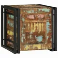 vidaXL Aufbewahrungsbox mit Speicher 40 x 40 x 40 cm Massivholz Akazie, Wohnzimmer Organizer, coole Aufbewahrungsbox, praktische Deko mit rustikalem Möbel, vielseitiger Platz