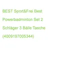 BEST_SPORT Power Badminton Set 2 Schläger und 3 Bälle 6 Teile (4009197005344)