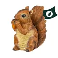 VERDOBA - Eichhörnchen Figur mit Nuss - Dekofigur Garten, wetterfeste Gartendeko Figur - süße Eichhörnchen Deko aus Kunstharz für den Garten