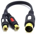 VITALCO DIN Cinch Audio Adapter DIN 5 Pol Stecker auf 2X RCA Dual Cinch Buchse Männlich auf Weiblich 5-Polig 5 Poliger