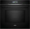SIEMENS Backofen mit Mikrowelle iQ700 HM736GAB1, mit 1-fach-Teleskopauszug, ecoClean, Intelligenter Backofen dank Assistent mit Sprachsteuerung