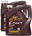 2x4 Liter Mannol 2-Takt Plus Motoröl Mischöl Roller Moped Mofa Motorrad Bike