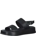 Tamaris Damen Sandalette mit Keilabsatz, schwarz, 40 EU