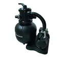 Steinbach Filteranlage Classic 310 – 040310 – Selbstsaugende Pumpe für Pools mit bis zu 22.000 l – Mit Vorfilter, 7-Wege-Ventil mit Verstellhebel und Manometer – Anschluss Ø 32/38 mm