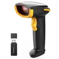 Inateck KI Barcode Scanner Bluetooth, 1D Handscanner Kabellos, Handheld Barcode Scanner, 1 Ladung in 3 Monaten, Unterstützen Selbst Entwickelte App und SDK mit 2000mAh Akku, BCST-21 KI