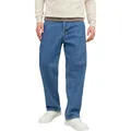 Jack & Jones Herren Jeans JJIALEX JJORIGINAL SBD 301 Baggy Fit Blau 12236078 Hoher Bund Knopfleiste W 31 L 30