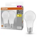 2er-Pack Osram LED E27 Leuchtmittel mattiert warmweißes Licht 8W wie 60 Watt blendreduziert