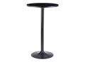 FineBuy Bartisch Schwarz Stehtisch Ø 60 cm Metall / Holz Bistrotisch Rund Tisch
