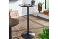 FINEBUY Bartisch FB58352 Schwarz Stehtisch Ø 60 cm Metall / Holz Bistrotisch Rund (Stehtisch Schwarz Ø 60 cm Metall / Holz Rund), Partytisch 100 cm Hoch, Bistrotisch Messetisch