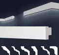 MARBET DESIGN Stuckleisten XPS Styropor weiß - LED indirekte Beleuchtung Stuck Wandleisten Profil E-Leisten - (50 Meter / 25 Leisten E-44)