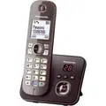 Panasonic KX-TG6821 DECT, GAP Schnurloses Telefon analog Anrufbeantworter, Freisprechen Mocca