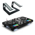 Hercules DJControl Inpulse 500 DJ Controller + keepdrum Laptopständer Schwarz