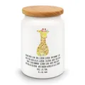 Vorratsdose Giraffe Blumenkranz - Geschenk Mottensichere Vorratsdosen Afrika
