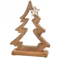 matches21 HOME & HOBBY Dekofigur Weihnachtsdeko Baum Holz Figur 2 Größen (1 St)