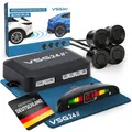 Display Premium Einparkhilfe Rückfahrwarner PDC inkl. 4 Sensoren e13 Schwarz VSG