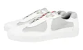 PRADA Americas Cup Downtown Sneaker - 4E3166 - Weiss Silber - NEU -  9 43