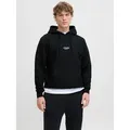 Jack & Jones Kapuzensweatshirt JJESOHO SWEAT HOOD NOOS Baumwollmischung, relaxed fit schwarz M (50)