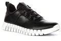 ECCO Gruuv Dritan Nappa Elastisch Leder Herren Turnschuhe Schwarz Weiß UK 7 - 12