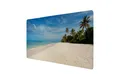 speecheese Schreibtischunterlage Tropische Schreibtischunterlage 69x31cm XXL Mauspad mit Strand und