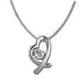SilberDream Dancing Stone Herz SET Kette + Anhänger Zirkonia 925 Silber DSK102W