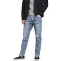 Jack & Jones Herren Jeans JJICHRIS JJORIGINAL CJ 920 Relaxed Fit Blau 12193398 Hoher Bund Knopfleiste W 34 L 32