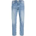 JACK & JONES Straight Leg Jeans Loose Fit Relaxed Denim Vintage Style mit Knopfleiste JJICHRIS JJORIGINAL, Farben:Blau,Größe Jeans:W34 L32,Z - Länge L30/32/34/36/38:L32