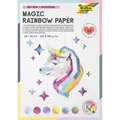 folia Tonpapier Magic Rainbow Paper farbsortiert 120 / 250 g/qm 12 Blatt